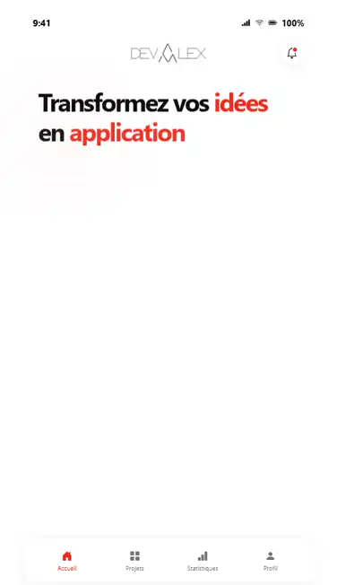 Aperçu d'une application mobile sur mesure